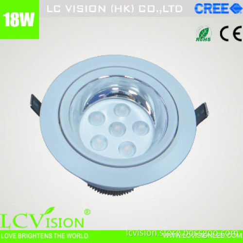 LED lighting / 18W CREE LED Down light / Dimming / Adjustable / 750 lm